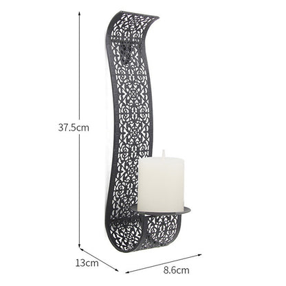 QUANBU Shelving Solution Wall Sconce Candle Holder Wall-Mount Pillar Candles Holders for Room Decoration Candle Stand